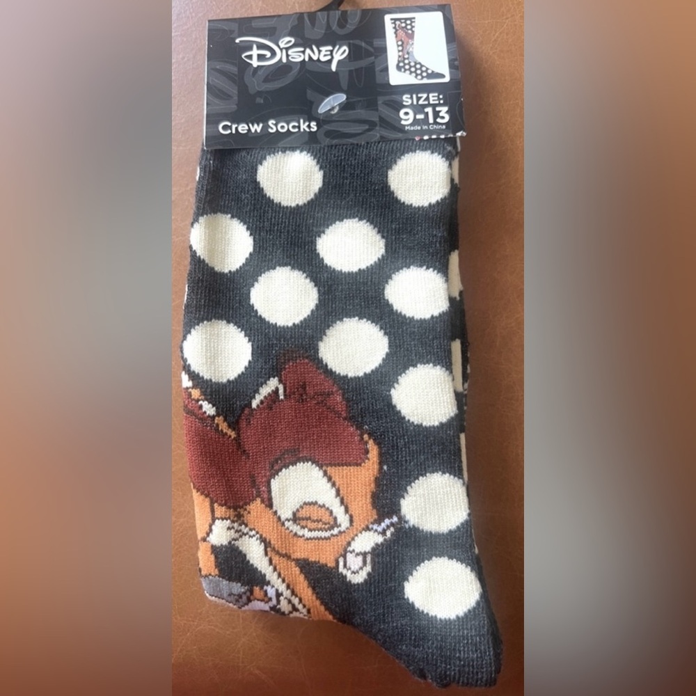 Disney Bambi Polka Dot Character Socks - Black and White - Picture 7 of 7